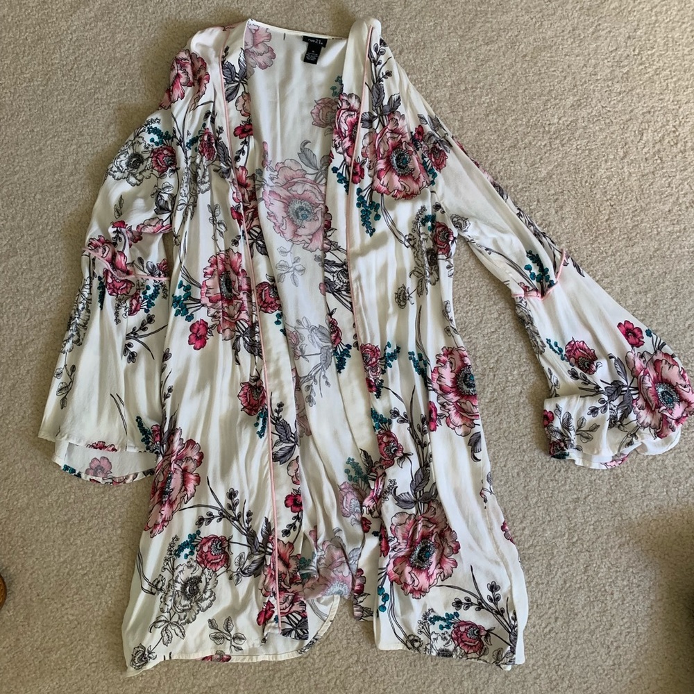 Floral Long Kimono/Cardigan